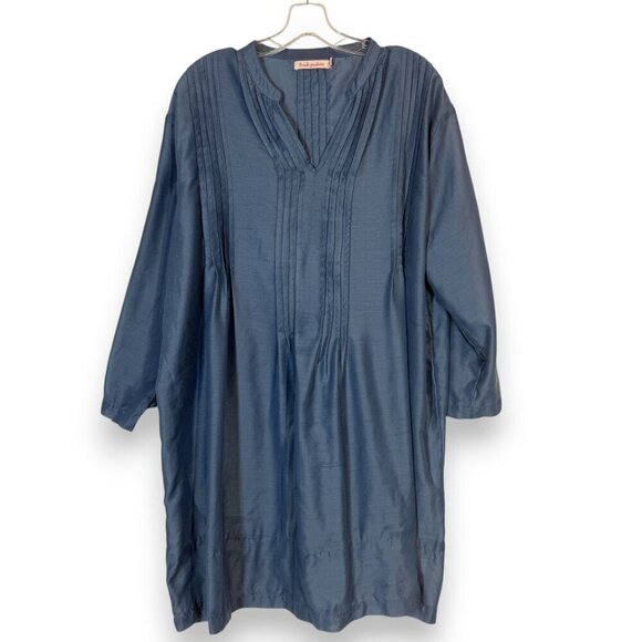 Fresh Produce Blue Tunic Top Blouse Lagenlook Minimalist XXL - Picture 1 of 9